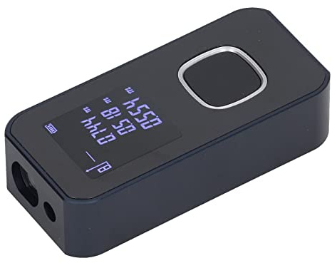 Maqulae Laseravståndsmätare Handhållen Lasermätare Avståndsmätare Bärbar 50m Aluminiumlegering Hög Noggrannhet 99 Datalagring Dubbel Ljusavkänning med Inbyggt Batteri för Distance