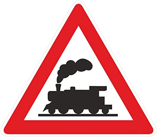 40cm Verkehrsschild Dampflok Eisenbahnschild Schild Lok Bahnübergang Bahn aus 5mm PVC
