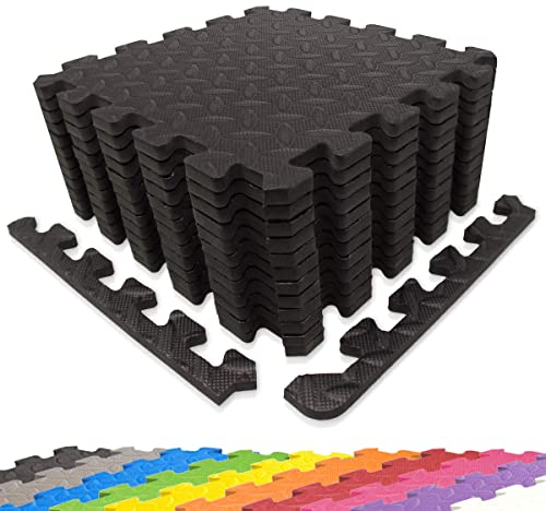 diMio Sport-Schutzmatten - Puzzlematten inkl. Randstücke in verschiedenen Größen und Farben - Schutzmatte/Unterlegmatte/Fitnessmatte/Bodenschutz Matte Anthrazit