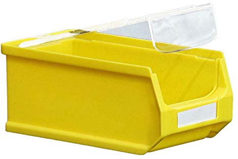 aidB -Abdeckung für Sichtlagerbox Größe 2, 10 Stück, transparent, stabiler Deckel aus Kunststoff, passend zur stapelbaren Sichtbox der Größe 175x100x75mm