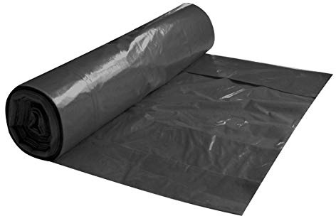 240l LDPE-Müllsäcke, große Müllbeutel, Abfallsack, Mülltüte, 40, 60, 75, 80 my, blau gelegt oder schwarz auf Rolle, lang, Farbe:schwarz - 80 my