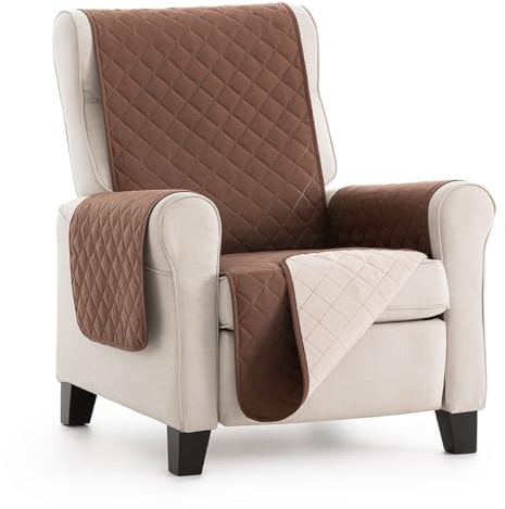 Lanovenanube - Funda sillón Acolchado Mallorca - Práctica - 1 Plaza - Color Marrón C03
