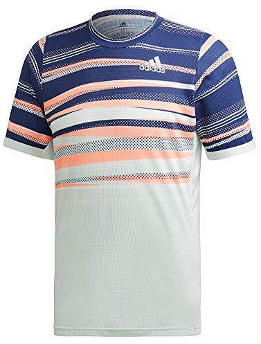 adidas Herren Freelift Tee Heat.RDY Dark Green/Tech Indigo Medium, Dunkelgrün/Tech Indigo, Mittel