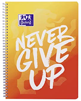 Oxford Collegeblock TouchNever Give Up DIN A4+ liniert, Liefermenge 1 Stück: sortiert in 2 Farben -> kein Farbwunsch möglich