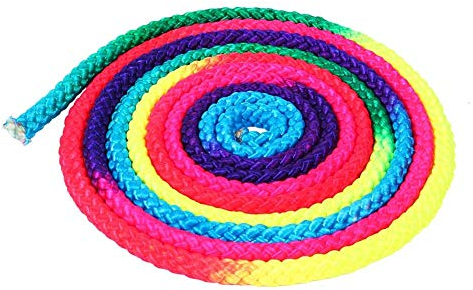 Samfox Rope Gymnastik - Seilspringen Gymnastic Springseil Rhythmische Gymnastik Kunst Seil Sporttraining Seil Rainbow Color