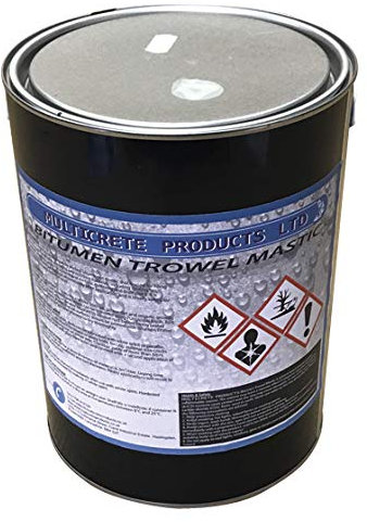 Multicrete Bitumen Trowel Mastic Roof Repair Fill Joints Cracks & Splits - 5 litres