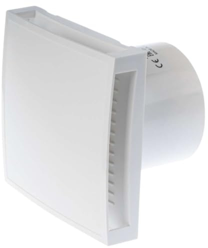 EUROPLAST Ø 150mm Extractor de Baño - Extractor de Aire Silencioso Blanco - Ventilador de Pared para Cocina, Garaje, WC