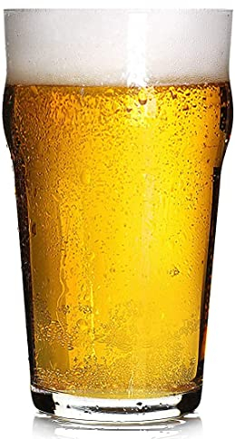 Hostelvia 12 kieliszków do piwa nonic, 56 cl (1 pinta), wytrzymałe szkło hartowane