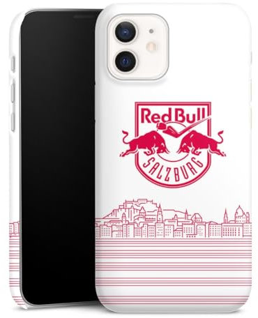 Premium Case kompatibel mit Apple iPhone 12 Smartphone Handyhülle Schutzhülle glänzend Eishockey Skyline EC Red Bull Salzburg
