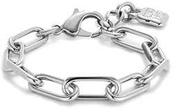 UNO de 50 - Pulsera Colección Ser Valiente para Mujer, Plata 925, Color Plata, Talla L, Fabricado en España