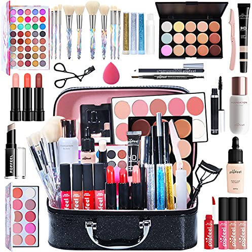 CHSEEO Kit per il Trucco di Bellezza, Set di Trucchi Completo Trousse di Trucchi Palette Ombretti Correttore Fard Cosmetics per il Trucco Palette Trucchi per Cosmetici Occhi Viso e Labbra