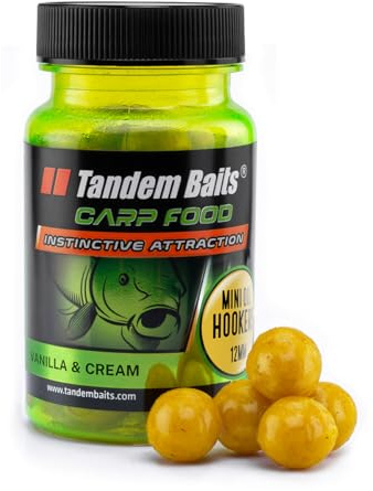 Tandem Baits karp foder fiskefoder krokbete karp mat mini olja hookers 12 mm 50 g vanilj och grädde