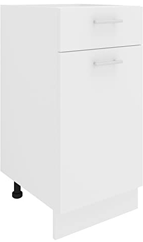 VCM Küchenschrank Breite 40 cm Schublade Unterschrank Küche Küchenmöbel Esilo Weiß