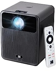 KODAK Proiettore intelligente FLIK HD10 | Sistema di proiezione video FHD Android TV 1080P con Google Assistant, Wi-Fi, Bluetooth 5.0, HDMI, USB, Aux e altoparlanti da 5 W integrati | iOS e Android