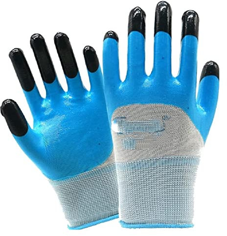 Gartenhandschuhe, dornensichere Gartenarbeitshandschuhe, latexbeschichtete Handschuhe, rutschfeste, dicke Gartenhandschuhe, verschleißfeste Arbeitshandschuhe, wasserdicht und rutschfest, geeignet for