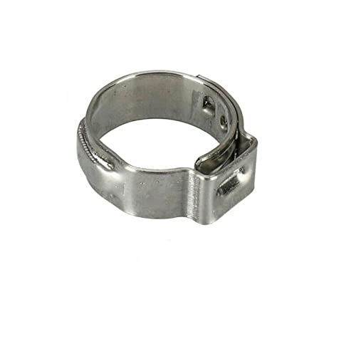 25 Stück Schlauchschellen Einzelohr stufenlos 5,8-23,5 mm 304 Edelstahl Schlauchschellen Cinch-Klemmringe zum Abdichten von Schlaucharten, 12,8, 15,3 mm