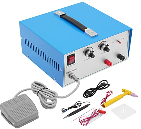 600W 80A Schmuck Punktschweißgerät Elektrische Lötmaschine Schmuckschweißimpuls Einstellbarer 0,5–1,5MM Jewelry Schweißgerät Mit FußPedal für Platin, Gold, Silber und Stahl