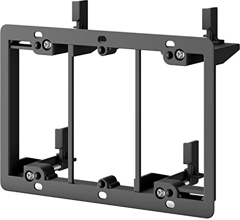 deleyCON Marco de Montaje para Tomas de Pared Placas de Pared Multimedia para Instalación Rápida y Sencilla con un Diseño Duradero | Instalación fácil y rápida, diseño robusto y duradero