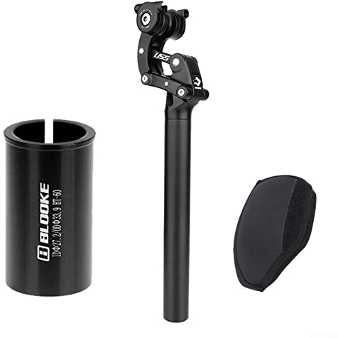 RANRAO Bike Suspension SeatPost, Aluminium Alloy Shock Absorbers Seat Post Bicycle Saddle Pole, Suspension Mountain Bike Bicycle Seatpost Shock Absorber Post with 30.9 adapter