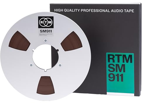 RTM Studio Master Recording SM 911 ¼ inch - Reel to Reel Magnetic Tape for Audio Recording - 762m NAB Metal Reel - 10.5 inch 26,5cm Diameter