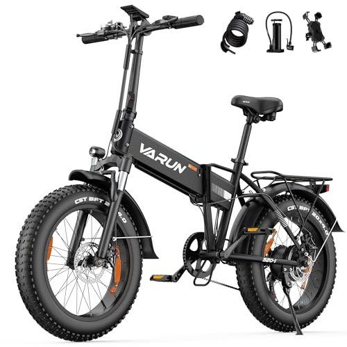 VARUN E Bike, 20 Zoll Elektrofahrräder mit 48V 13Ah (624Wh) Akku, bis 120KM Reichweite, 4.0 Fat tire Pedelec, StVZO, E-Bike Herren Damen mit 7-Gang für jedes Gelände, S20-1