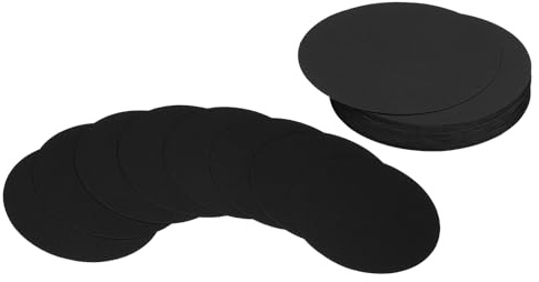 PATIKIL 36 Ronds en Carton de 10 Cm de Diamètre, Découpes en Papier Épais pour Projets d'Artisanat DIY, Décoration de Tableau d'Affichage en Classe, Noir