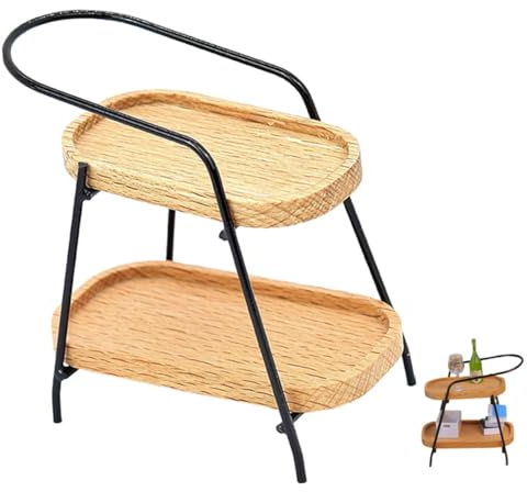 HEMOTON Mini Aufbewahrungsregal Mini Möbel Puppenzubehör Mini Ständer DIY Miniatur Puppenmöbel Miniatur Dekoratives Mini Aufbewahrungsständer Dekoratives Mini