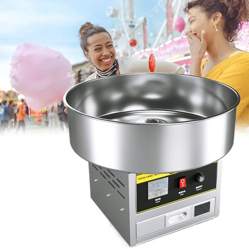 Beachtiful 45 cm Zuckerwattemaschine, Zuckerwattemaschine für Geburtstagspartys und Karneval, Produziert 6 Tüten pro Minute, Zuckerwattemaschine aus Edelstahl, 1200 W