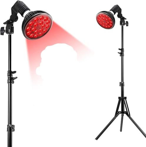 Lámpara de terapia de luz roja con luz infrarroja cercana de 660 nm y 850 nm, lámpara de calentamiento E27 para rostro, espalda, cuello, cuerpo, cintura （54W）