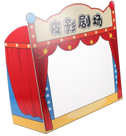 HEALSOPTHY Kindergarten Shadow Puppets Theater Bühne Für Junge Mädchen Interaktives Familienpuppentheater Inklusive Vielseitiger Erzählrequisiten Für Kulturelle Bildung Und Spielspaß