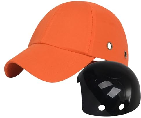 Anstoßkappe Sicherheitsmütze Baseball-Stil Sicherheitskappe Kopfschutz Schutzkappe mit ABS Hartschale Atmungsaktiv Leicht Anti-