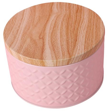 WEKAMOS Scatola Snack per Ferro Rosa Contenitore per Dolci e Caramelle Design Naturale con per e Decorazioni Scatola Portaoggetti per Piccole