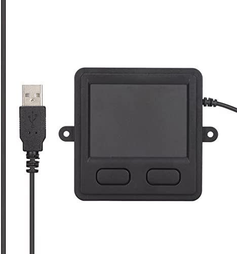 Qcwwy Padena Táctil de Computadora USB Trackpad 2 de Wired para Usar, Color Negro