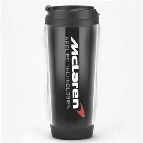 LFXLDS Mug Isotherme pour McLaren P1,avec Logo Embleme Acier Inoxydable Thermos Tasse à Café Voyage avec Couvercle Etanche Voiture Cadeau Voiture pour Hommes Femmes,Black