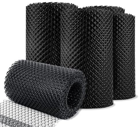 AHG 6 Pack Gutter Mesh Guards 16cm x 5m – Heavy Duty Leaf Guard Netting for Gutters | Weather-Resistant Plastic Mesh Roll – Protects Against Leaves, Twigs, Moss & Blockages – Easy to Cut & Install