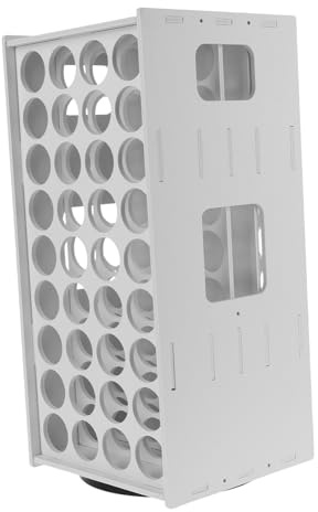 DOITOOL Support de Rangement Bois pour Peinture Tour Rotative pour Bouteilles de Pigments Organisateur Vertical Multifonction pour Atelier Artistique