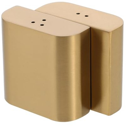 MUCKLILY Lot de 2 Bouteilles D’Assaisonnement en Acier Inoxydable 304 Doré avec Couvercle Saupoudreuses à Épices et Sel Salières Polyvalentes Cuisine Restaurant et Hôtel