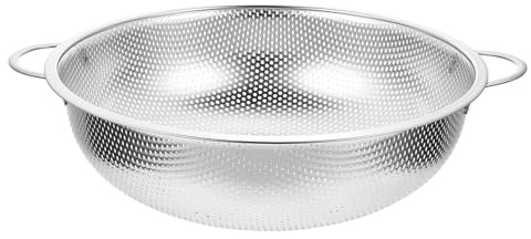 VALICLUD Passoire à Fruits Portable en Acier Inoxydable 304 Panier de Vidange Double Anses 315 CM Bol Passoire Cuisine Pratique et Résistant pour Lavage et Égouttage des Aliments