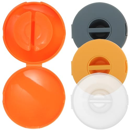 VILLCASE Avvolgicavo Rotante 4 Pezzi in Plastica, Organizer Portatile per Gestione Cavi di Ricarica e Auricolari, Portafili per Accessori da Scrivania e Computer