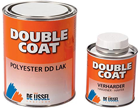 De IJssel 2K Bootslack Double Coat | 27 Farben | 1kg Set | 2K Lack Yachtlack Decklack für Holz Gfk Epoxid Polyester ABS Stahl Aluminium (DC 839 Gebrochenes Weiß)