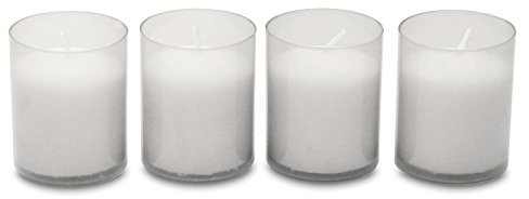 25er Pack Grablichter Brenner Nr. 2 mit weißer/transparenter Hülle für Glasgrablampen (25 x 4 Stück), Grablicht, Grabkerze, Grableuchte, Grablaterne, Grabschmuck, Trauerlicht, Gedenkkerze