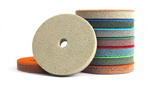 4 Inch Sponge Fiber Polishing Pads for Marble Granite Stone Cleaning polishing-7 PCS Set