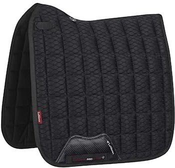 LeMieux Air Dressage Square Black Schabracke, Schwarzes Carbon-Mesh-Quadrat, L