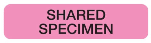 Doctor Stuff Shared Specimen Labels for Split-Sample and Multi-Lab Testing Coordination, 1-1/4 x 5/16, Fluorescent Pink/Black, Permanent Adhesive, 250 Labels/Box