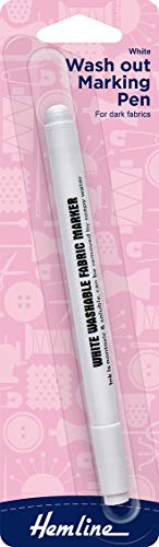 Hemline H290 | weiß wash Out Kennzeichnung Pen | Mark dunklen Stoffen