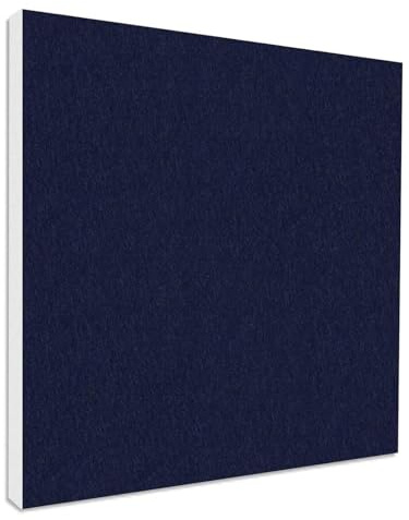 platino24 Schallabsorber COLORE I 1 Element 55 x 55 x 5 cm I Akustikelement aus Basotect ® G+ I stilvolle Schalldämmung für Wand & Decke I Nachtblau