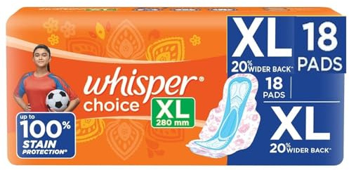 Whisper Choice Damenbinden mit Flügeln, extra groß, 20 Stück