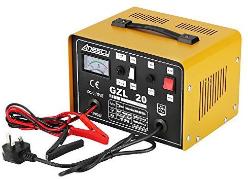Car Battery Charger, 12V/24V 20A 20Amp Heavy Duty Battery Charger, Ideal for Various Vehicle Cars Vans Tractors Lead-acid Batteries