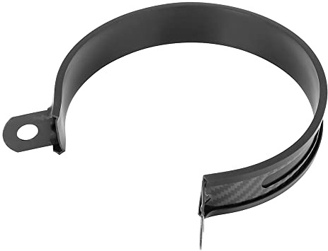 F FIERCE CYCLE Abrazadera De Tubo De Escape Negro Para Motocicleta 1pc
