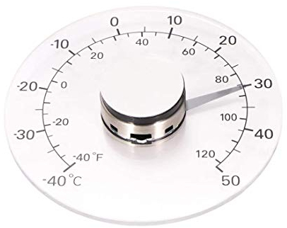 XLKJ Außenthermometer, Transparentes Fenster Thermometer, selbstklebendes Heimthermometer für Tür & Fenster